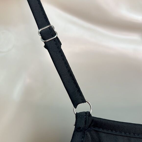Chigant black satin wrap camisole size small NWT - Picture 6 of 9